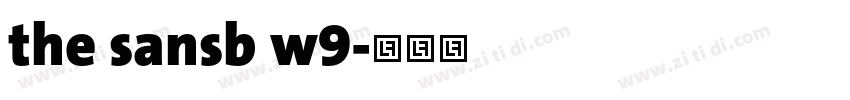 the sansb w9字体转换